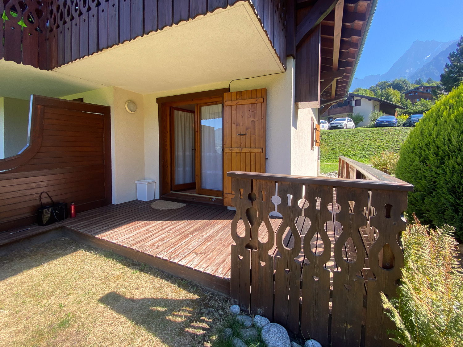 Appartement à vendre aux Houches avec terrasse et jardin 