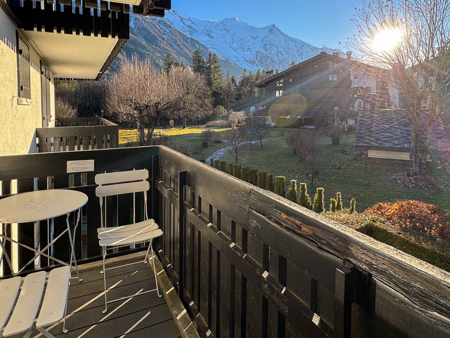 Studio rénové avec balcon entre Chamonix et Les Praz