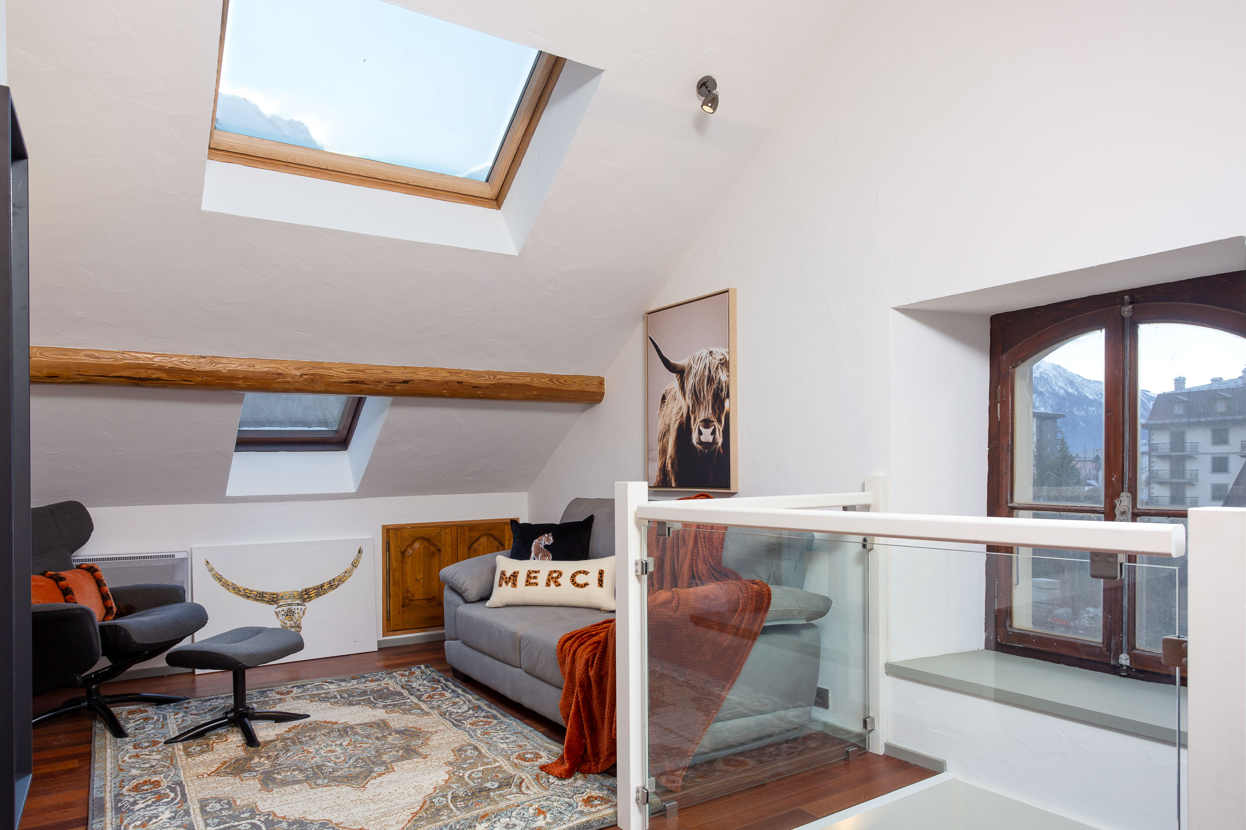 Chalet à vendre Chamonix Les bossons. Salon Chalet à vendre Chamonix Les bossons. Salon