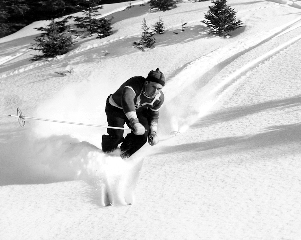 Ski dans la poudreuse Ã  Chamonix
